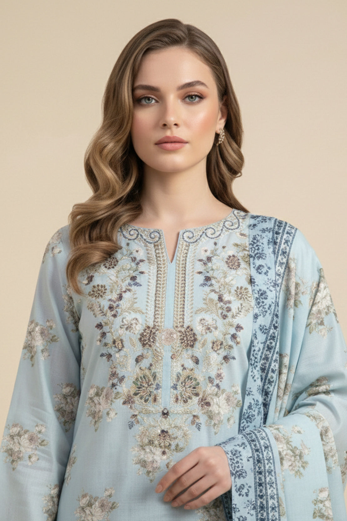 Embroidered - 3 Pc Lawn Suit