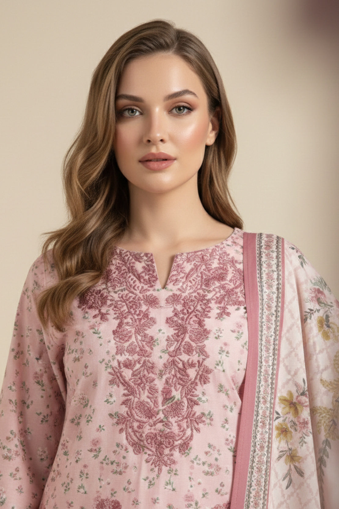 Embroidered - 3 Pc Lawn Suit