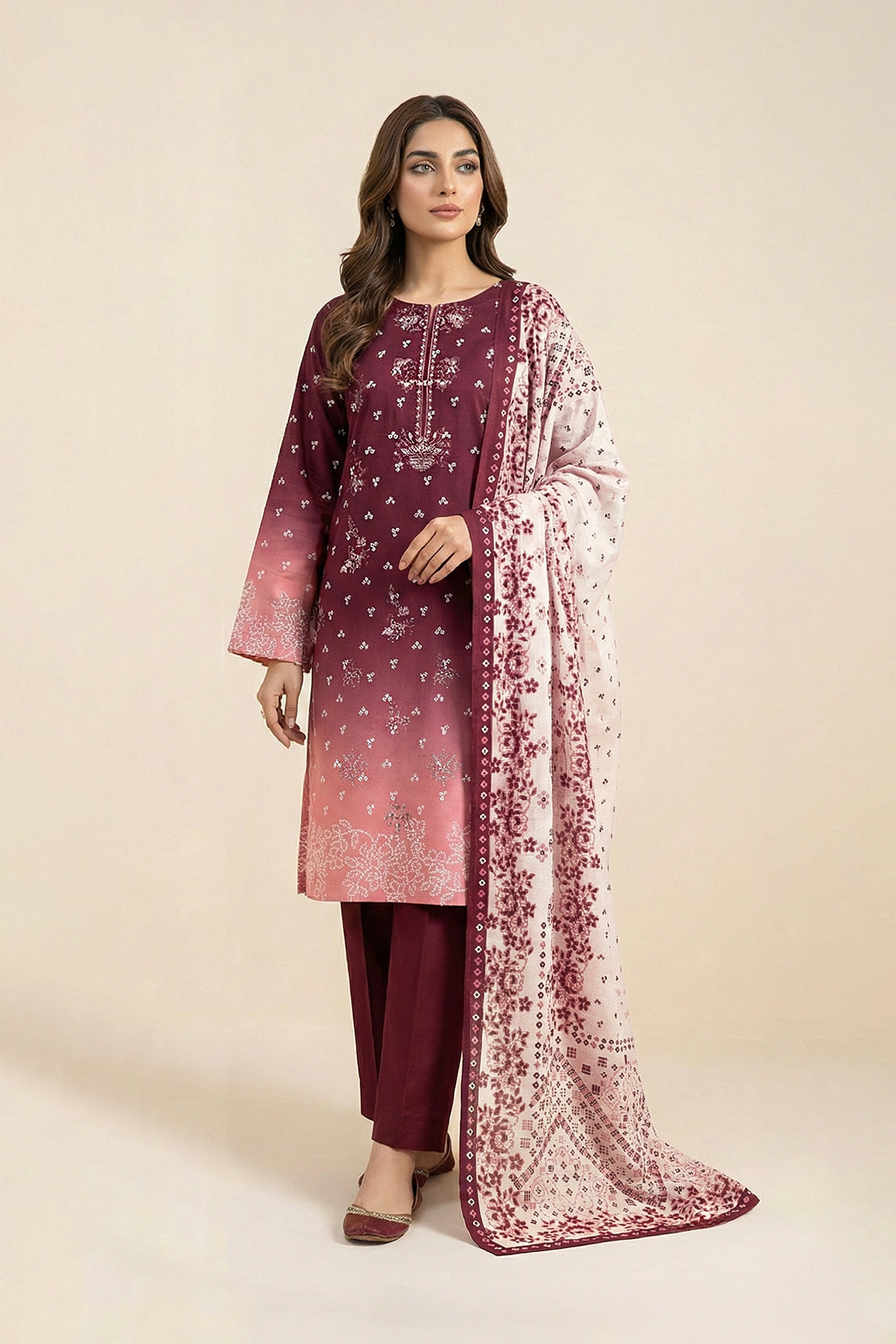 Embroidered - 3 Pc Lawn Suit