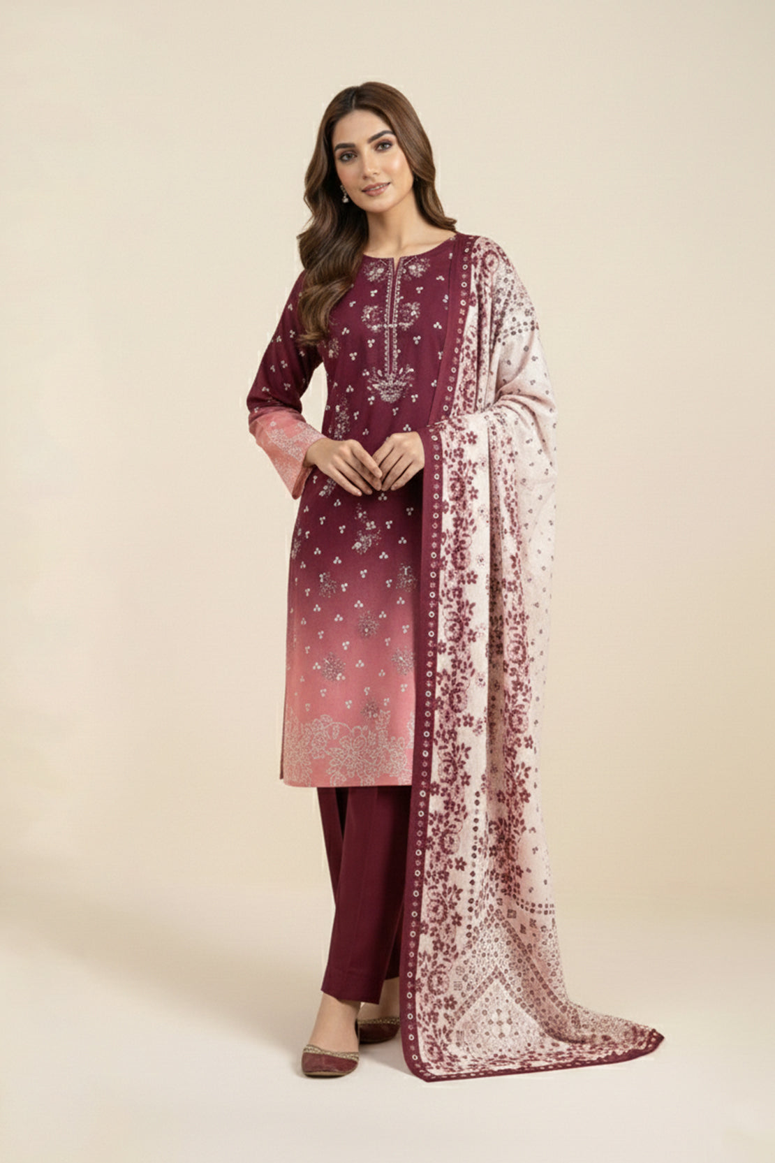 Embroidered - 3 Pc Lawn Suit