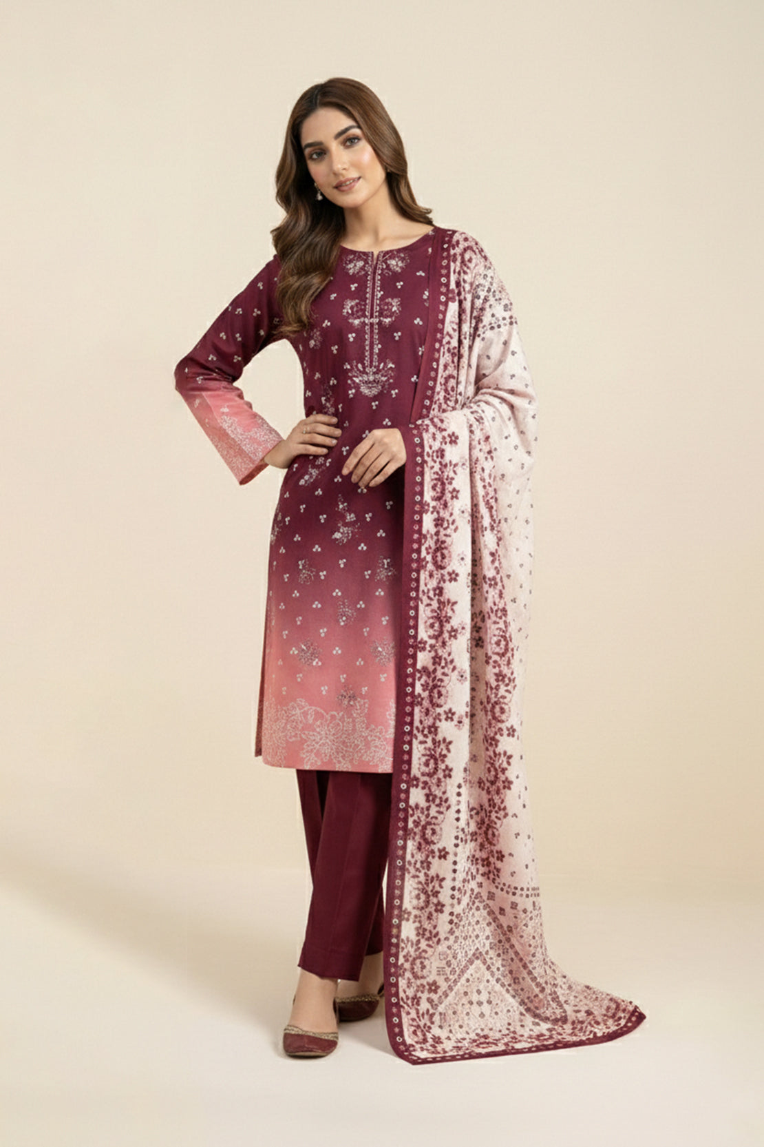 Embroidered - 3 Pc Lawn Suit