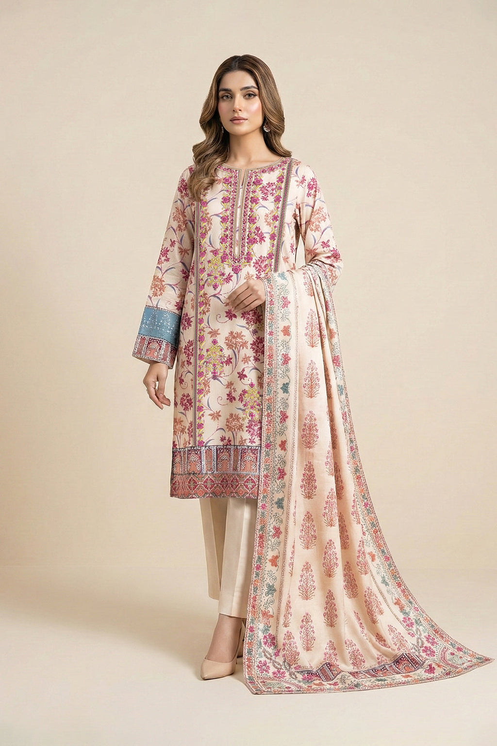 Embroidered - 3 Pc Lawn Suit