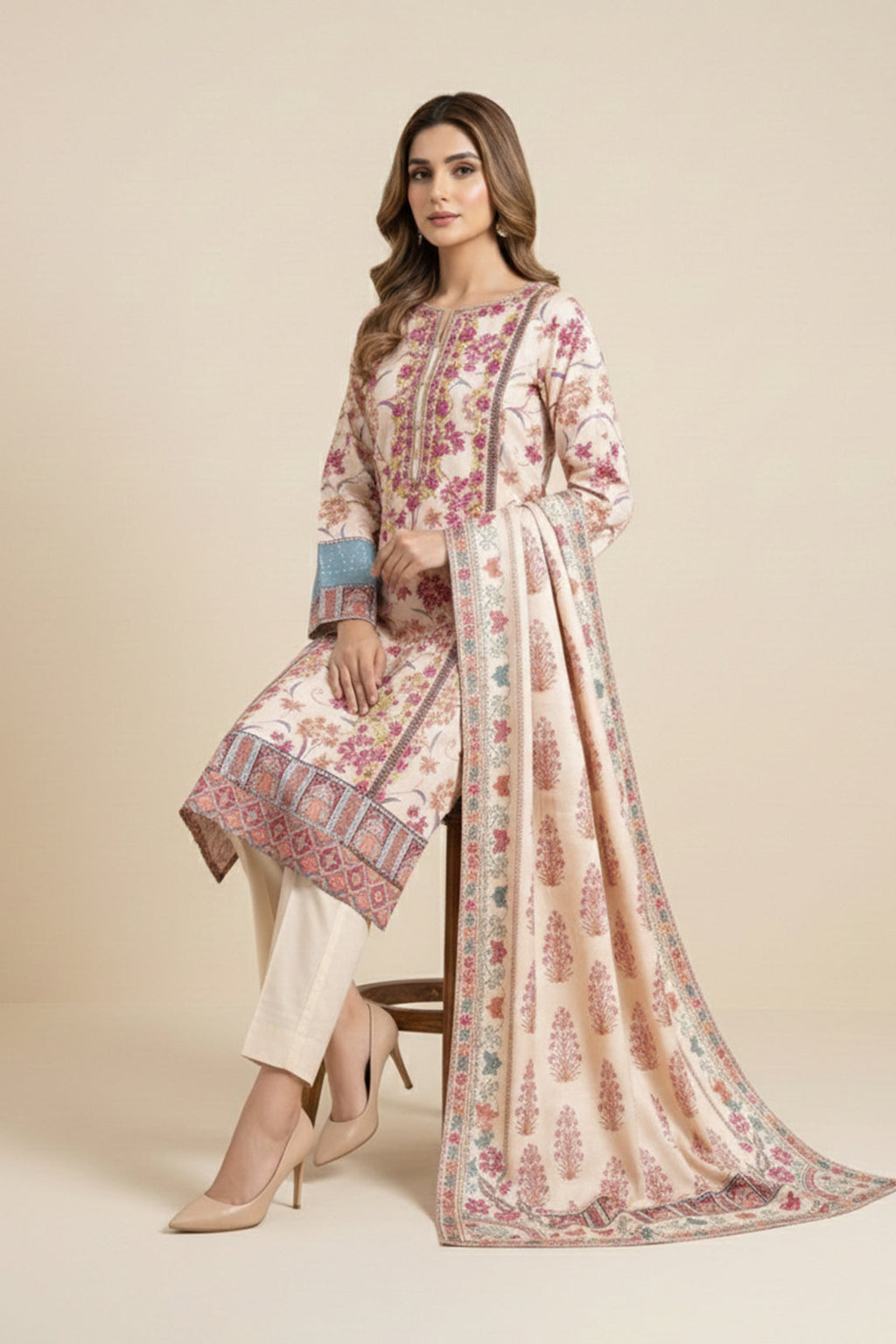 Embroidered - 3 Pc Lawn Suit
