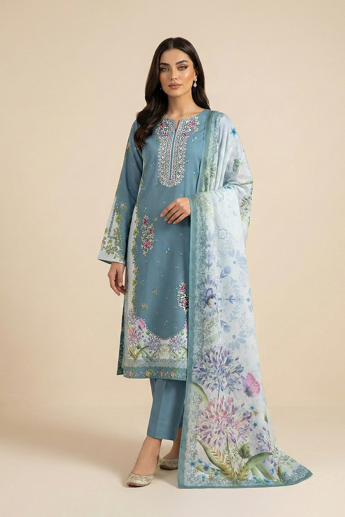 Embroidered - 3 Pc Lawn Suit