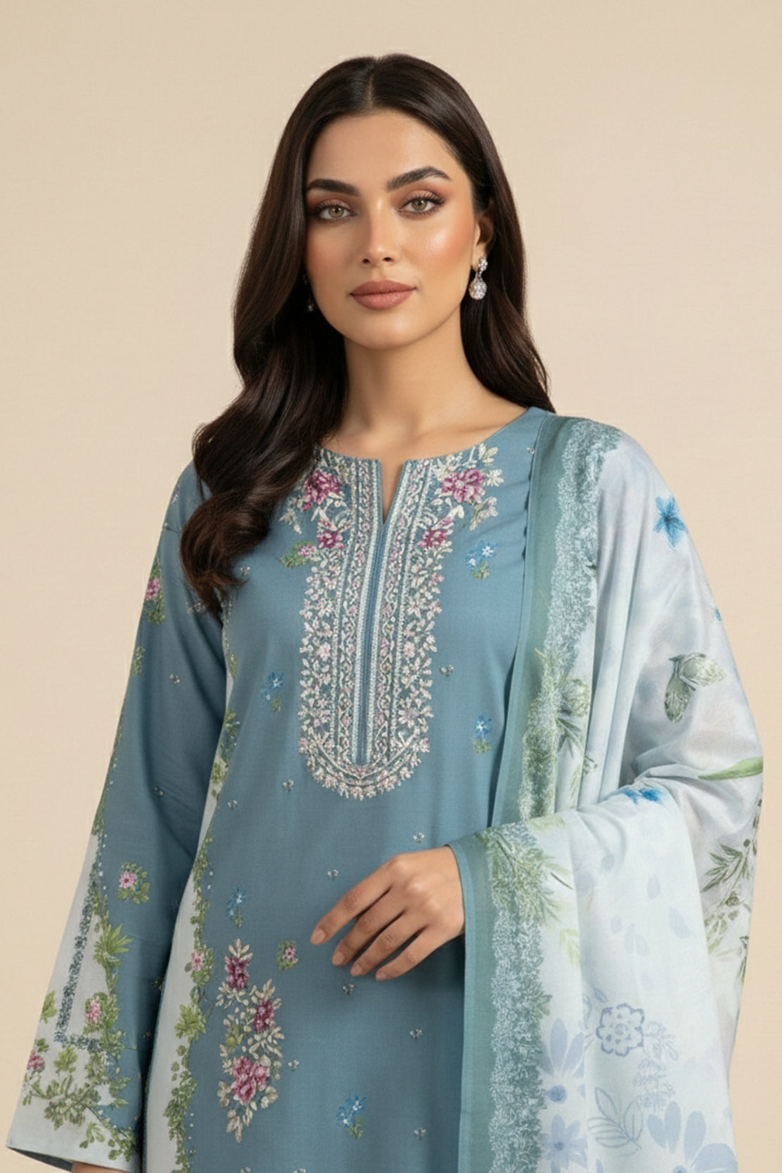 Embroidered - 3 Pc Lawn Suit