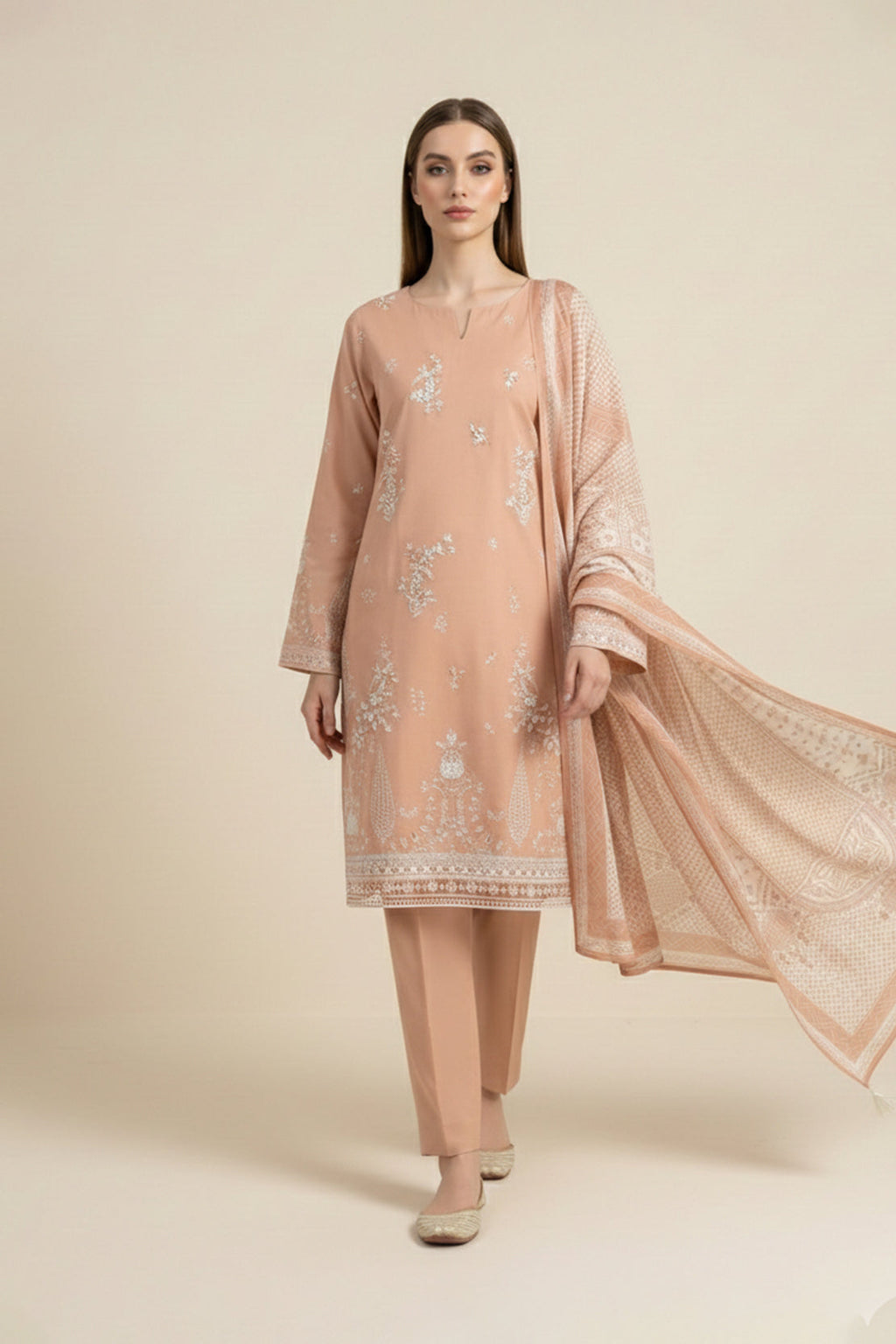 Embroidered - 3 Pc Lawn Suit