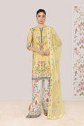 Embroidered - 3 Pc Lawn Suit (Embroidered Chiffon Dupatta)