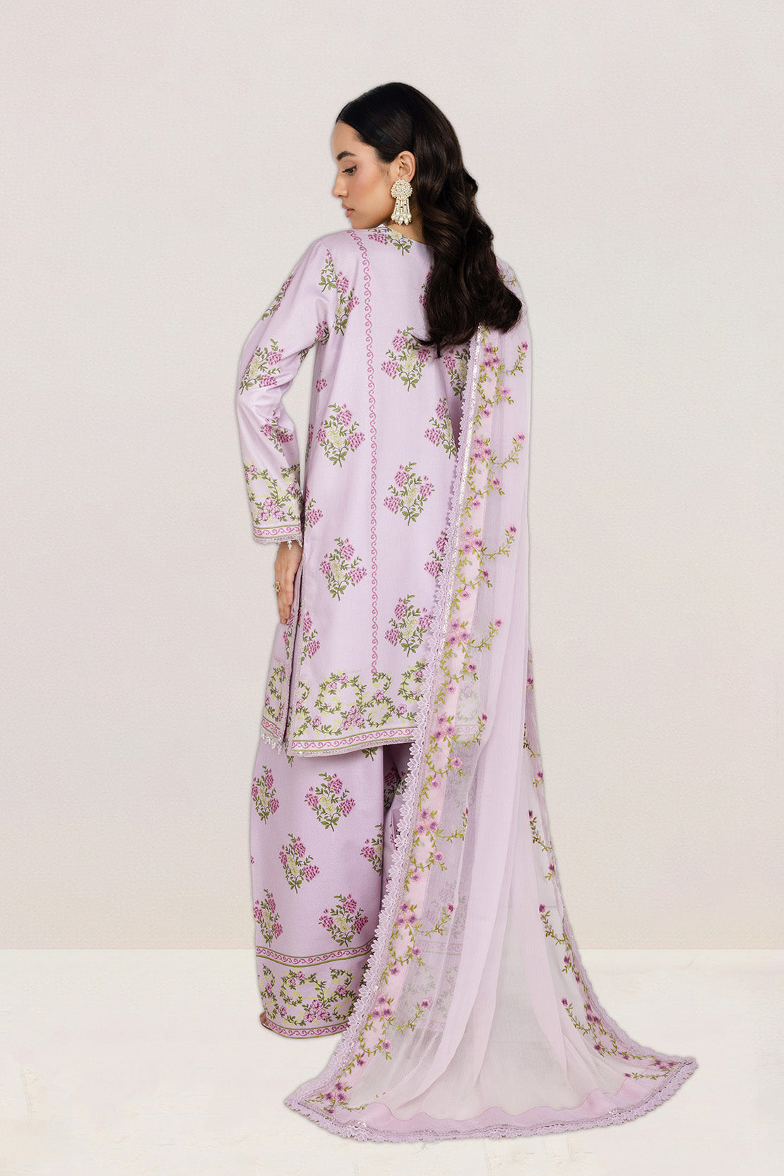 Embroidered - 3 Pc Lawn Suit (Embroidered Chiffon Dupatta)