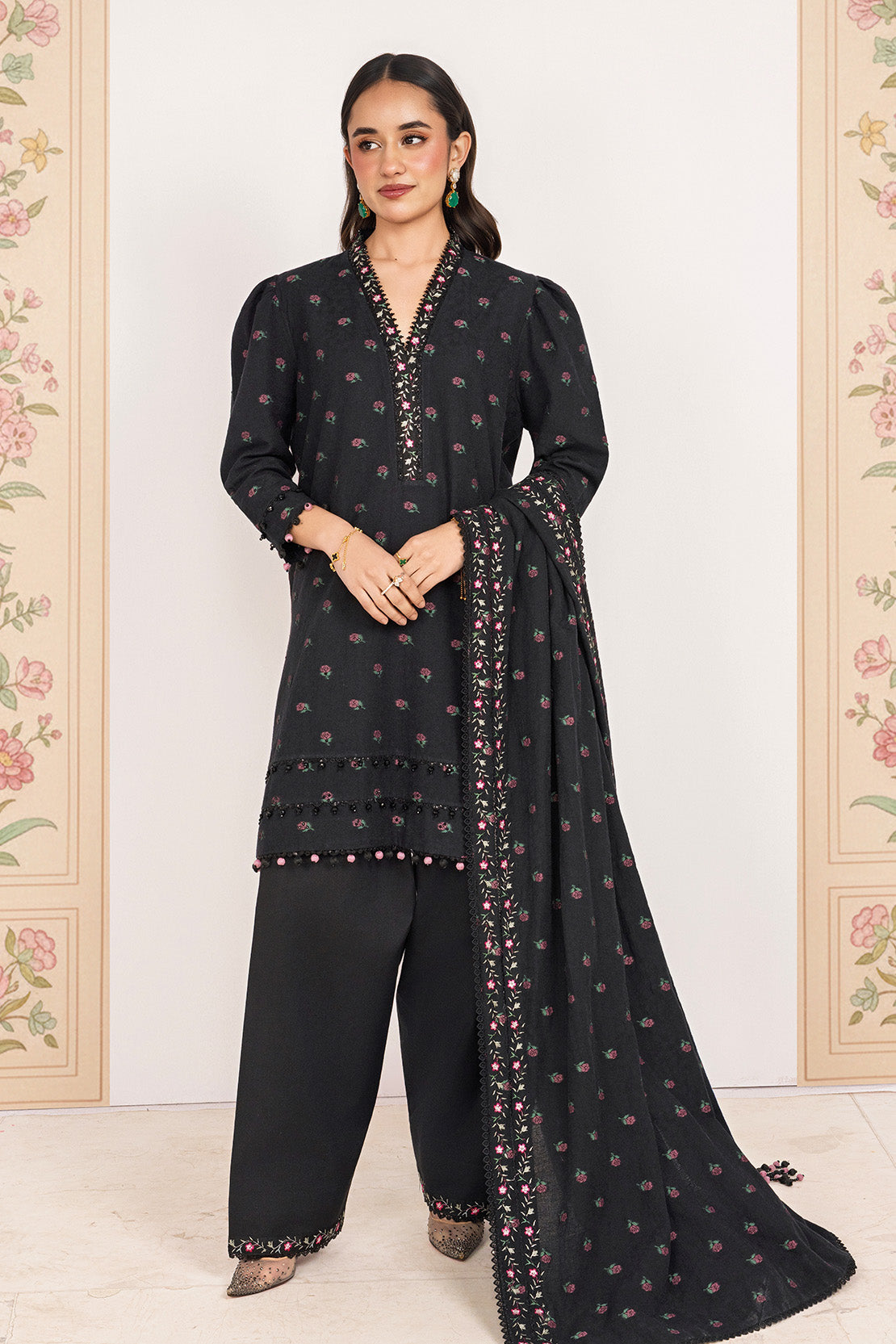 Festive Jacquard - 2 Pc Suit (Shirt & Dupatta)