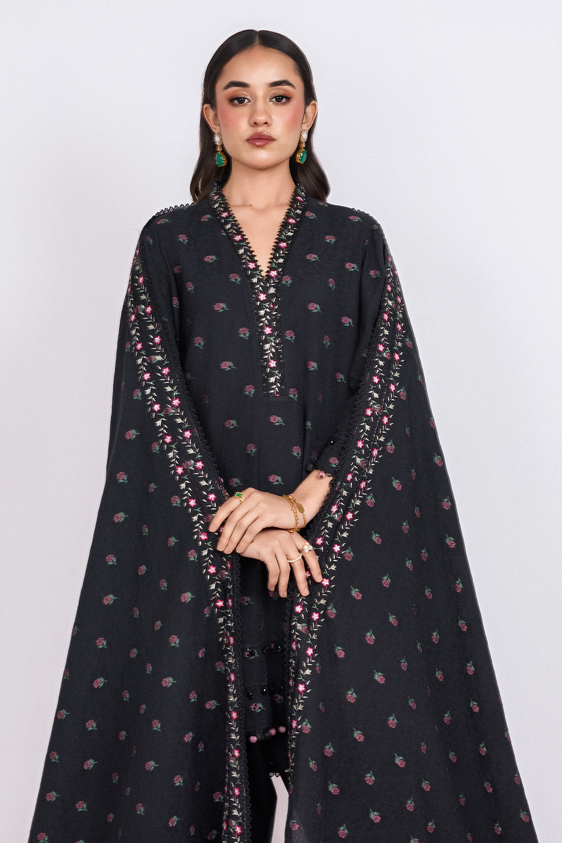 Festive Jacquard - 2 Pc Suit (Shirt & Dupatta)