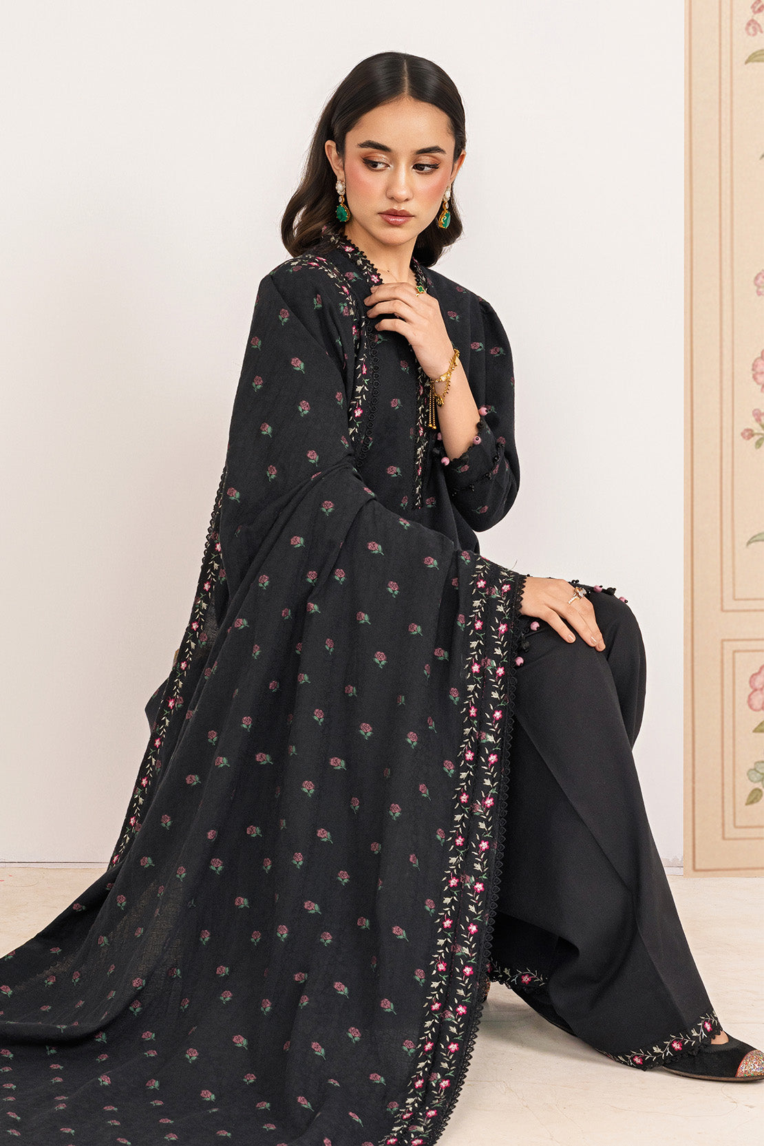 Festive Jacquard - 2 Pc Suit (Shirt & Dupatta)