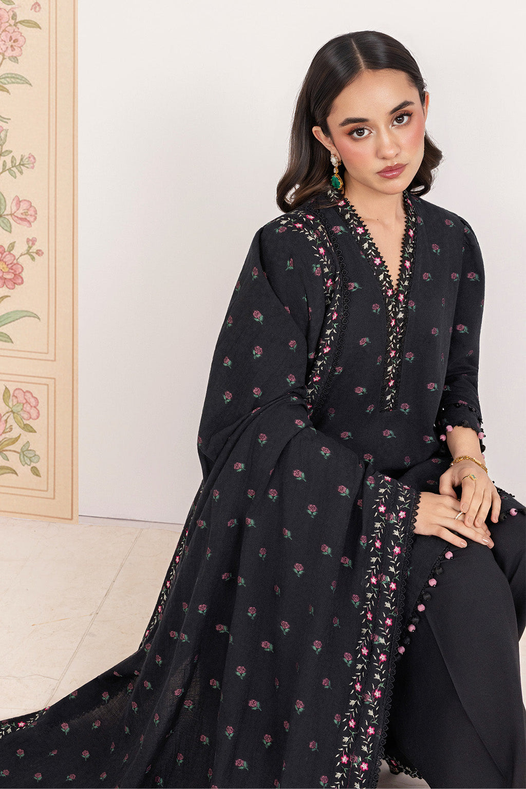 Festive Jacquard - 2 Pc Suit (Shirt & Dupatta)