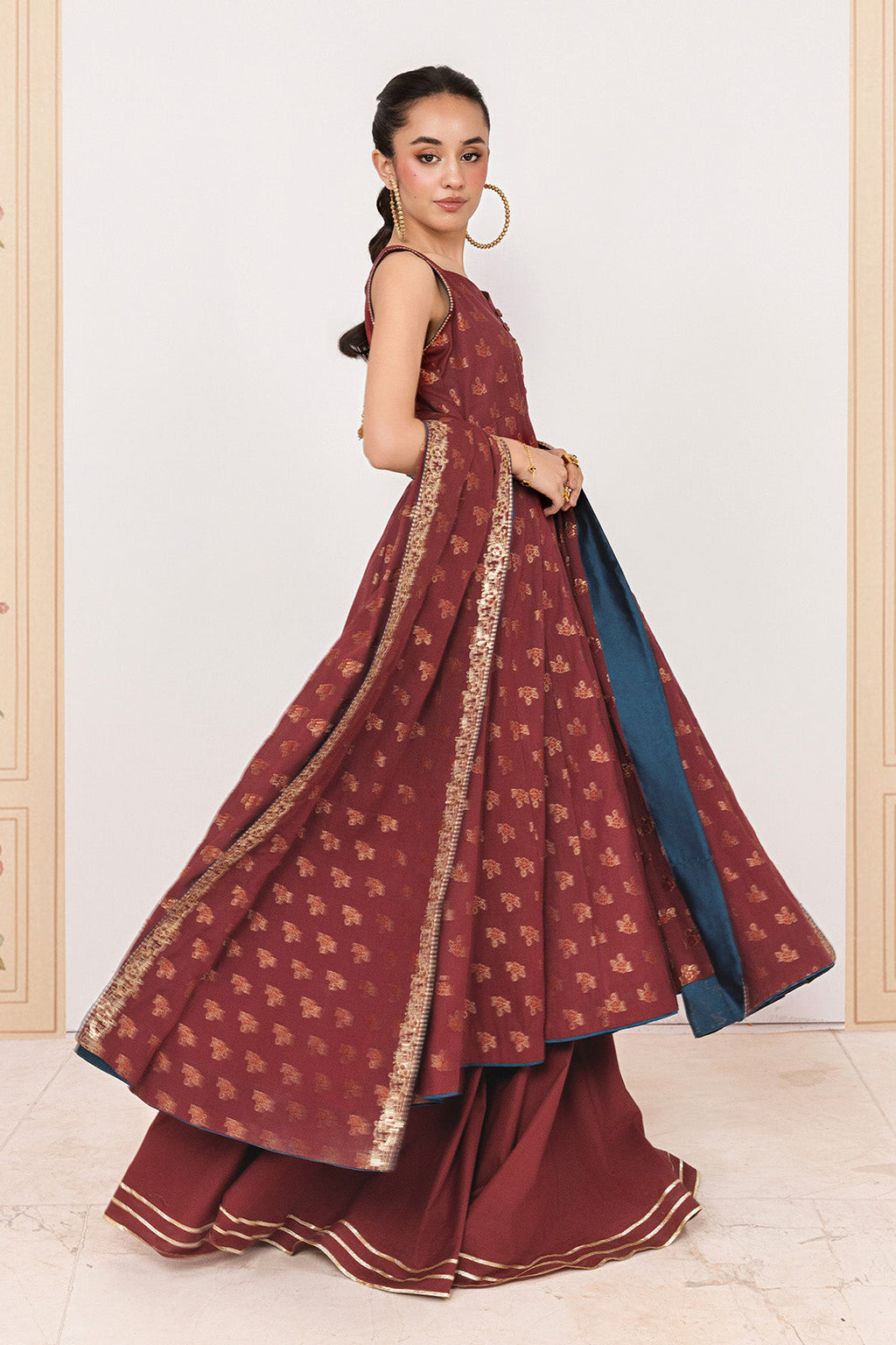 Festive Jacquard - 2 Pc Suit (Shirt & Dupatta)