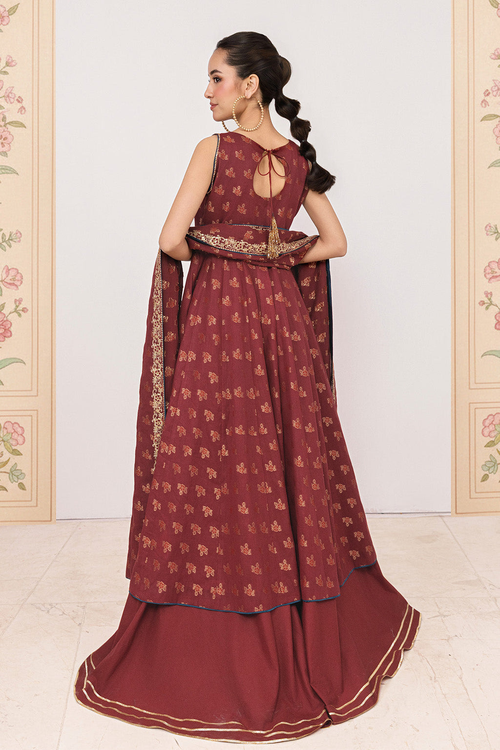Festive Jacquard - 2 Pc Suit (Shirt & Dupatta)
