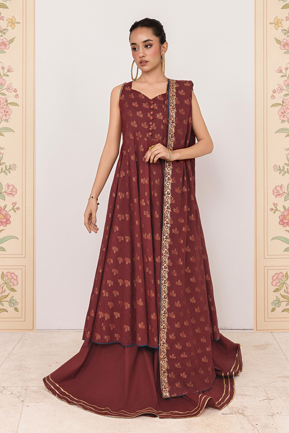 Festive Jacquard - 2 Pc Suit (Shirt & Dupatta)