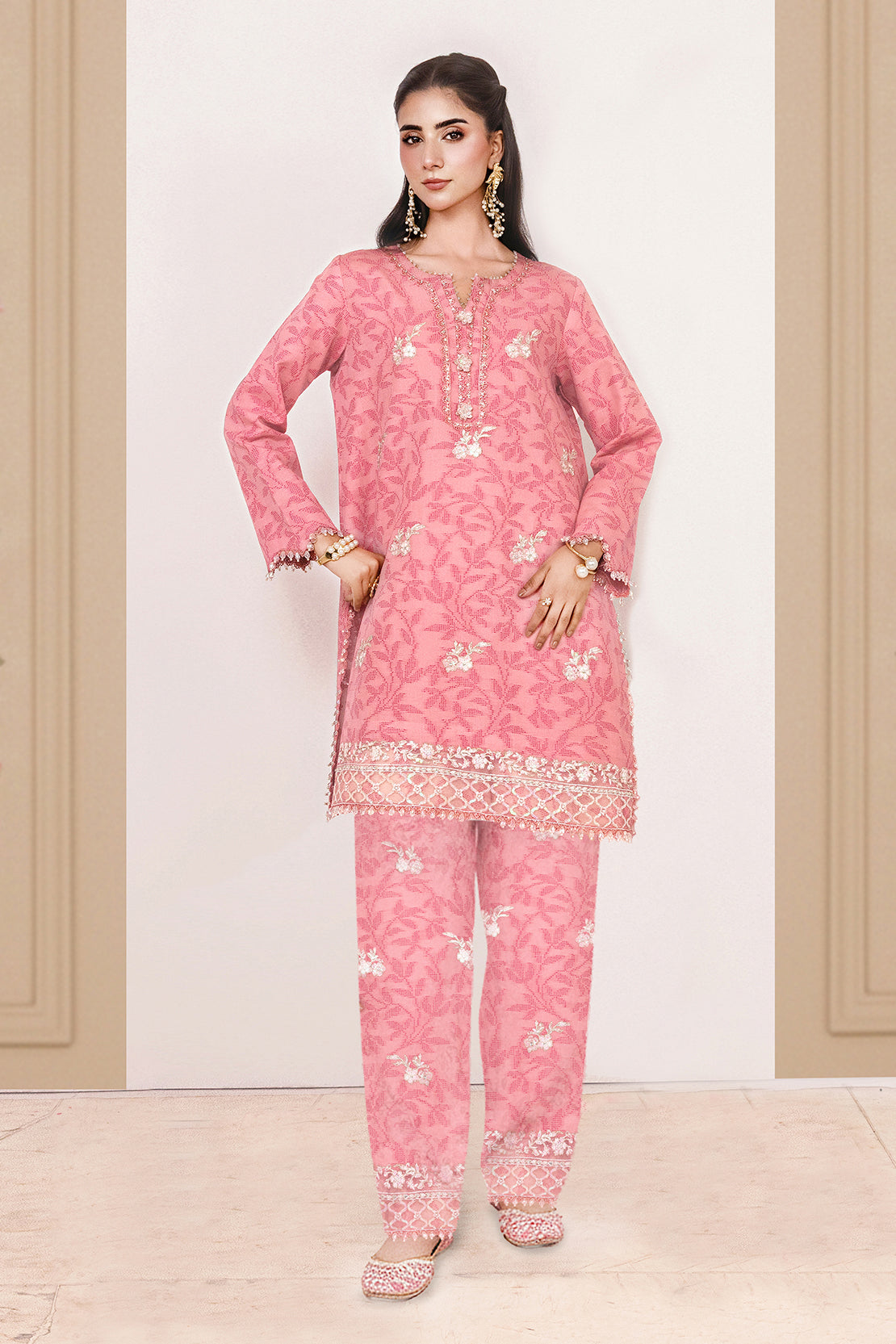 Festive Jacquard - 2 Pc Suit (Shirt & Trouser)