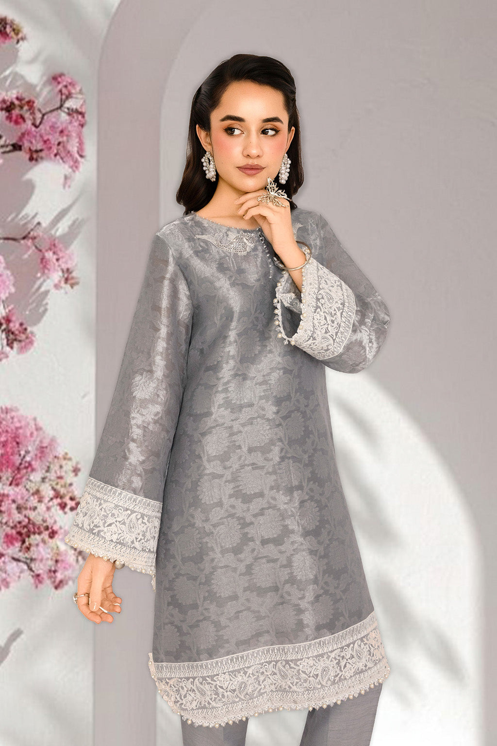 2PC SELF JAMAWAR & RAWSILK EID FESTIVE UNSTITCHED