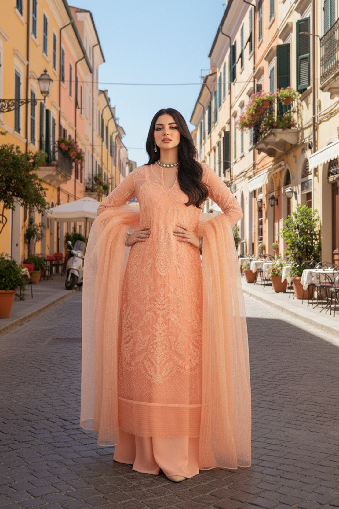 Angaan - 3PC Shirt, Inner & Dupatta LUXURY PRET