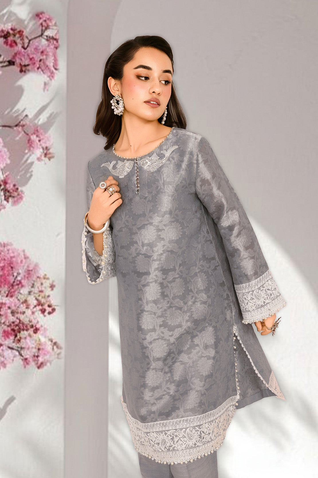 2PC SELF JAMAWAR & RAWSILK EID FESTIVE UNSTITCHED