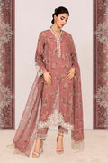 3PC COTTON NET, ORGANZA & LAWN EID FESTIVE UNSTITCHED