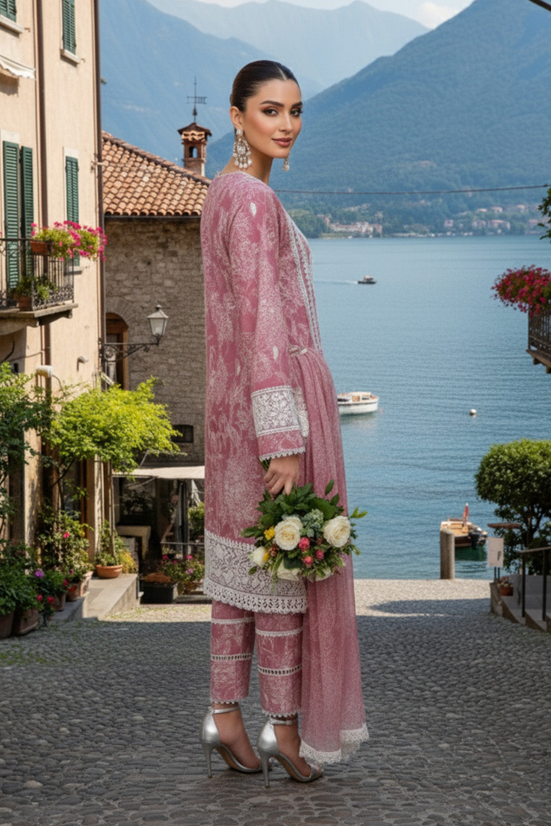 BLOOMY BLOSSOM -3PC GRIP & CHIFFON LUXURY PRET