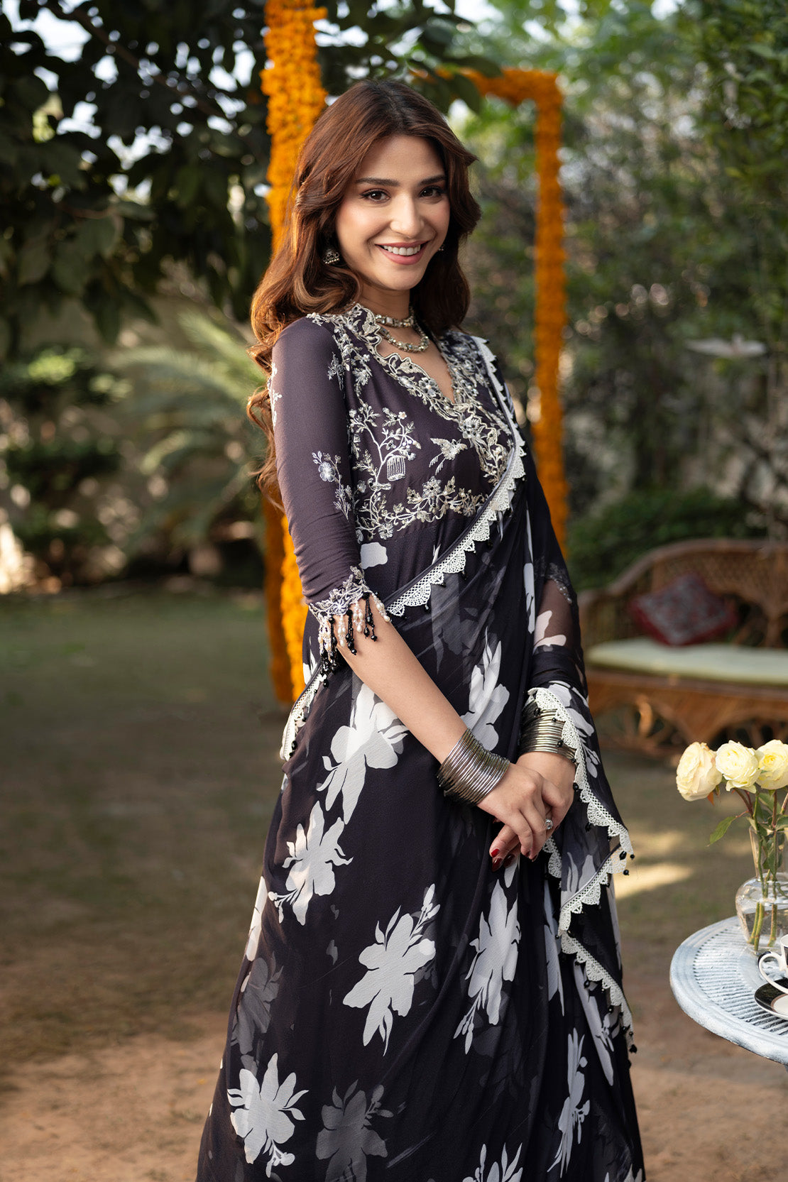 BLACK BEAUTY - 2PC GRIP & CHIFFON LUXURY PRET