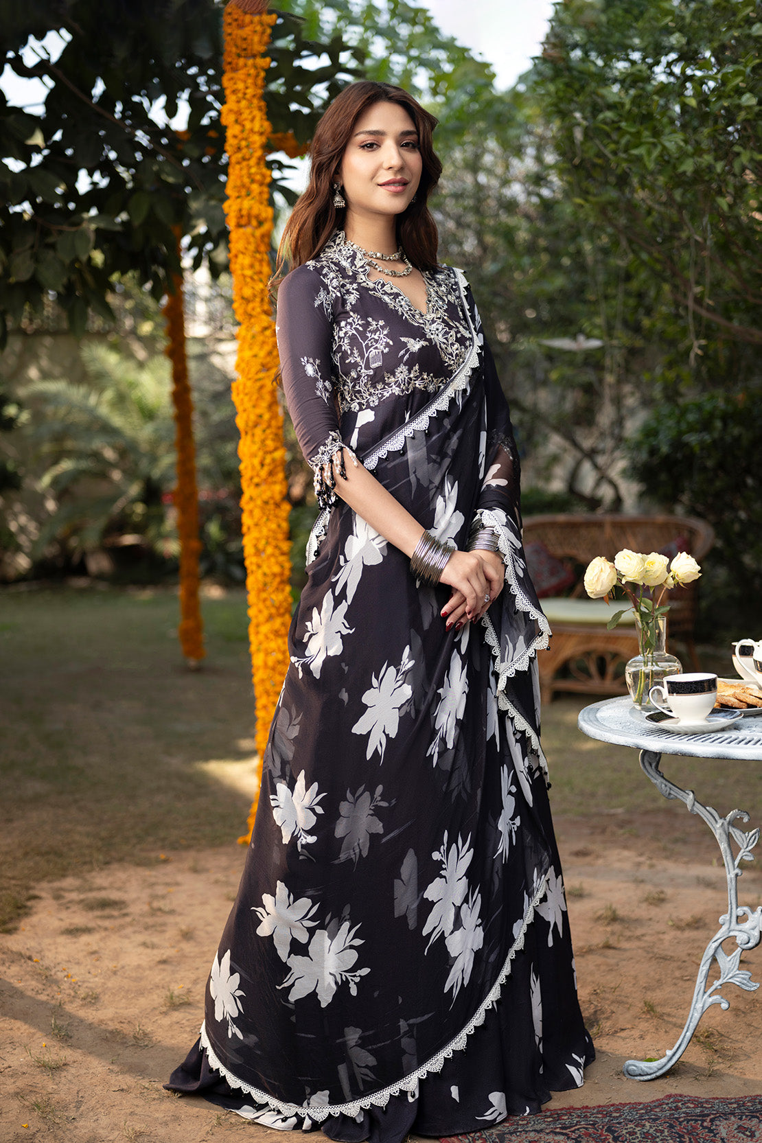 BLACK BEAUTY - 2PC GRIP & CHIFFON LUXURY PRET