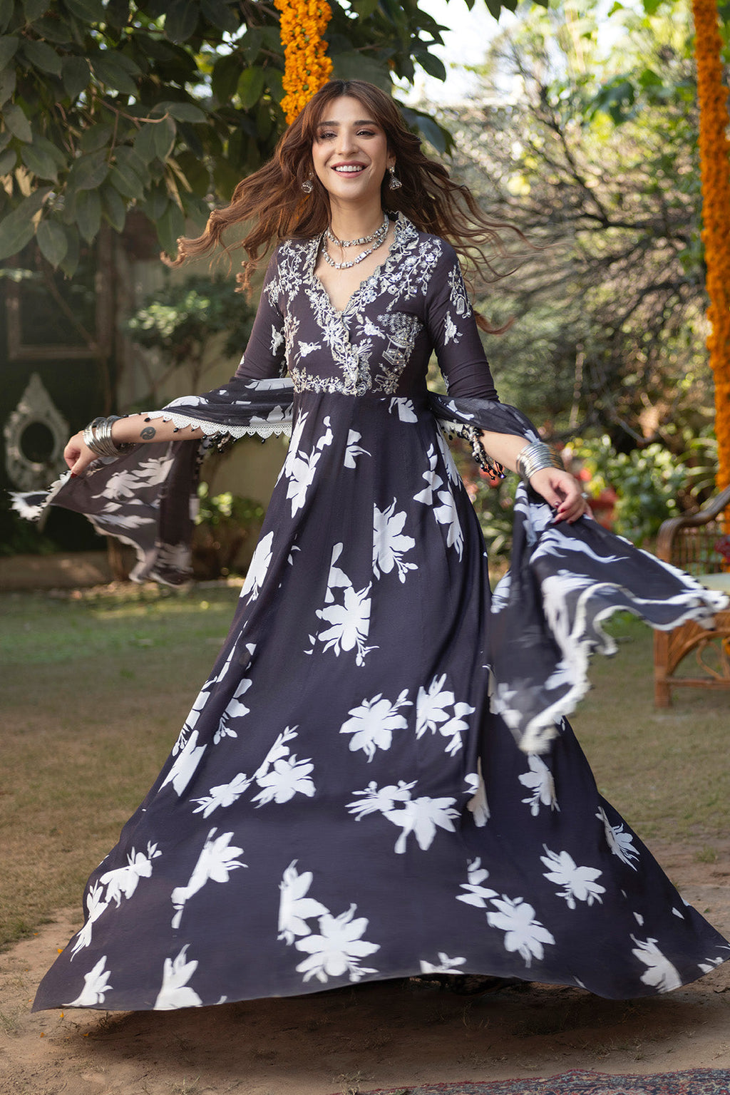 BLACK BEAUTY - 2PC GRIP & CHIFFON LUXURY PRET