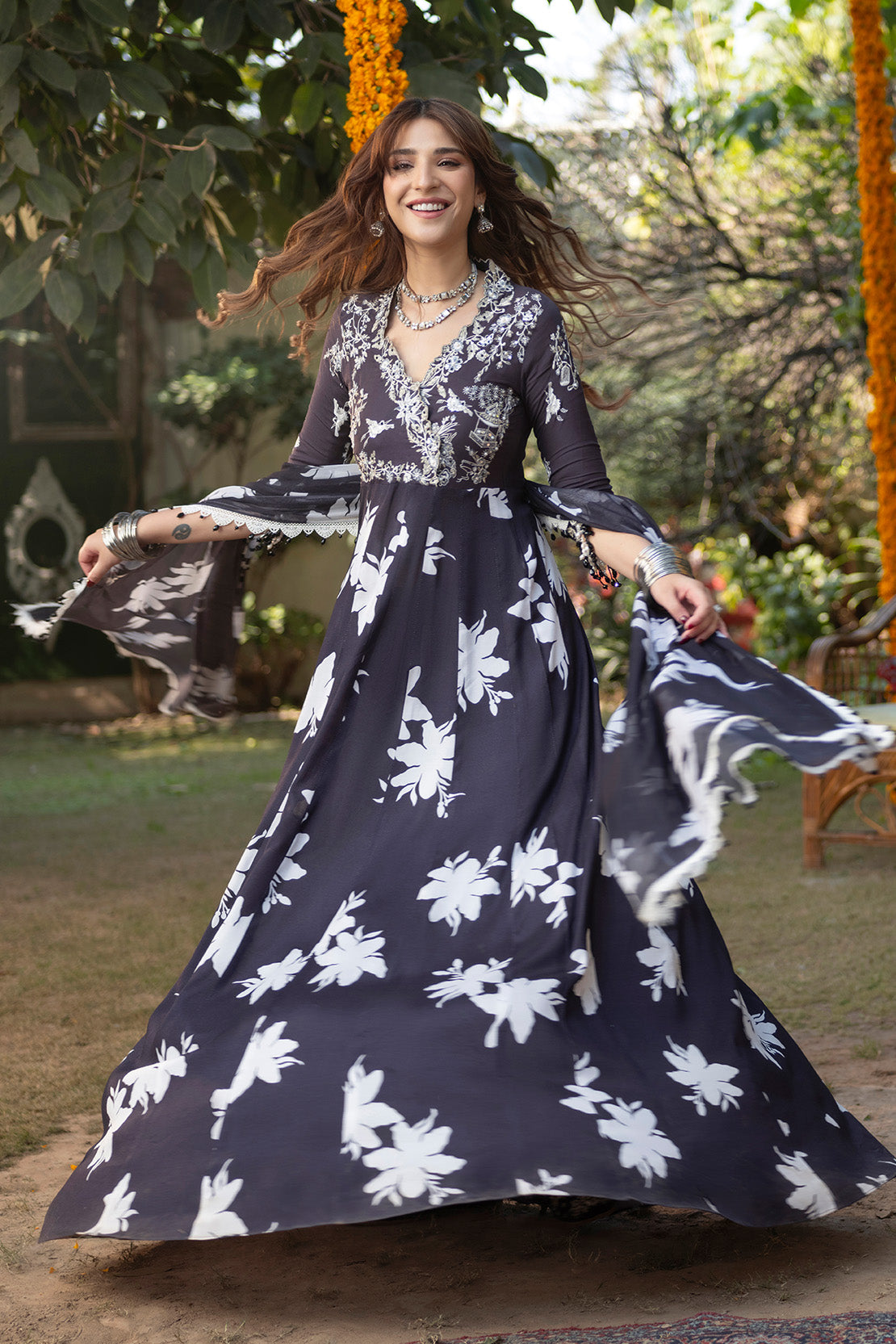 BLACK BEAUTY - 2PC GRIP & CHIFFON LUXURY PRET