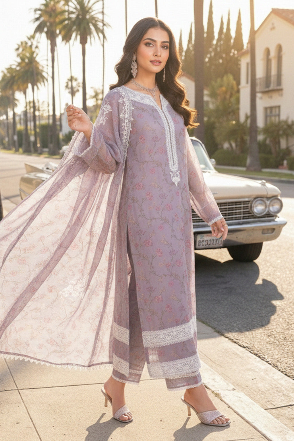 ETHEREAL BLOOM - 3PC ORGANZA LUXURY PRET