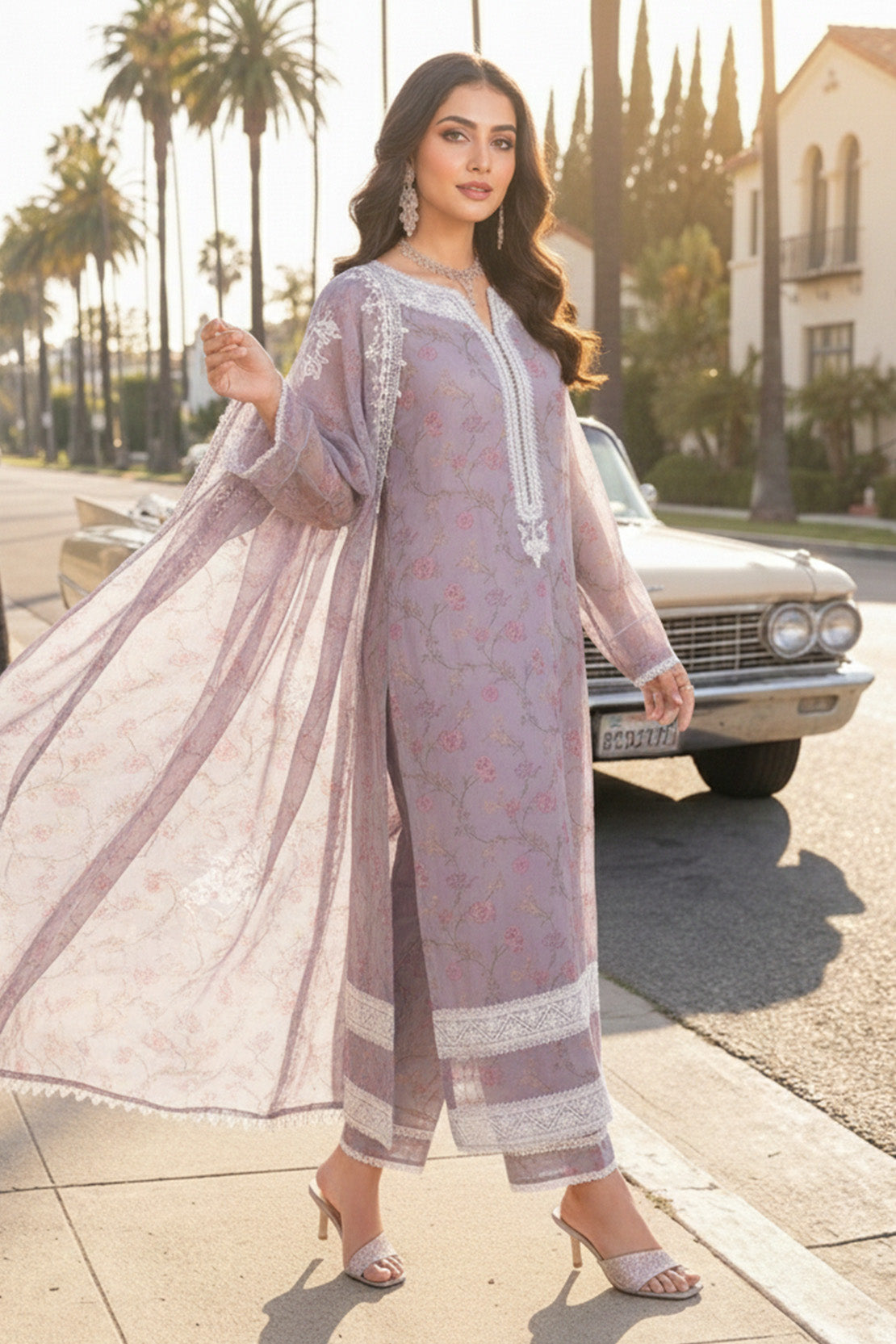 ETHEREAL BLOOM - 3PC ORGANZA LUXURY PRET