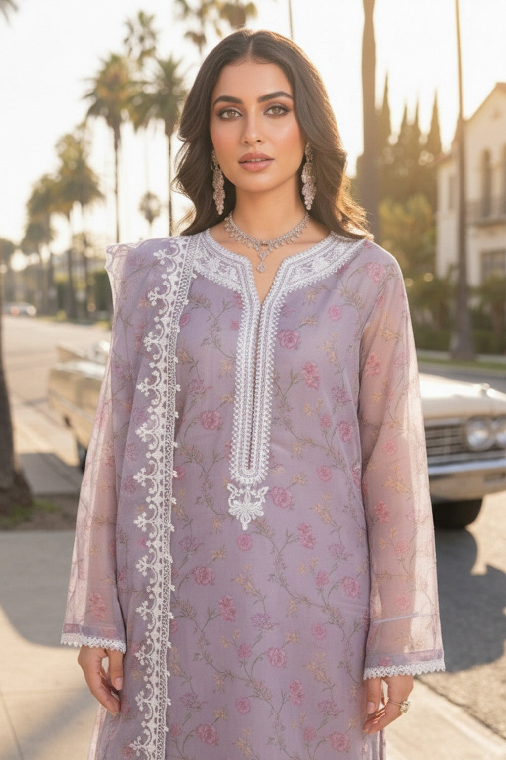 ETHEREAL BLOOM - 3PC ORGANZA LUXURY PRET