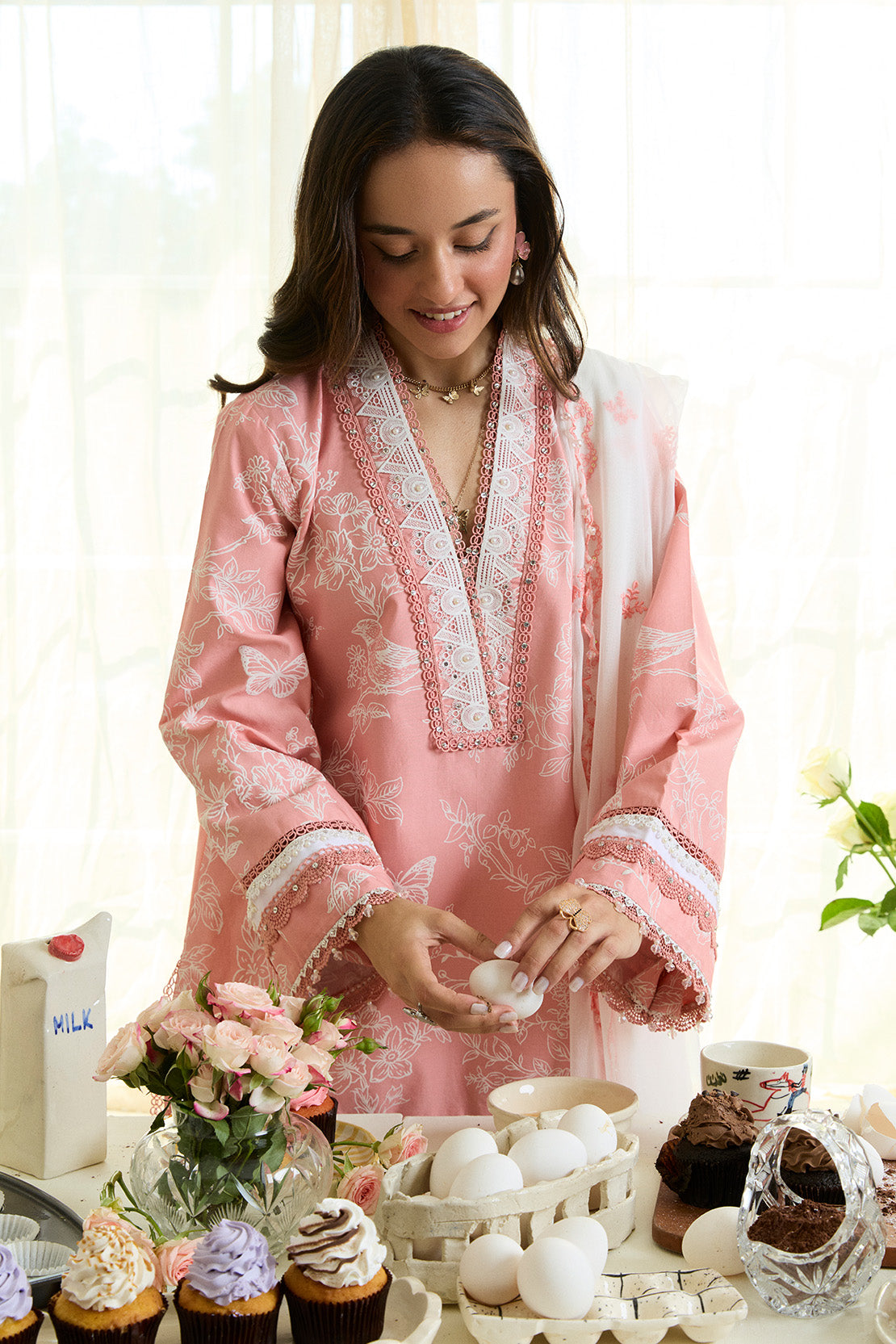 NOORE – 3PC LAWN & CHIFFON LUXURY PRET