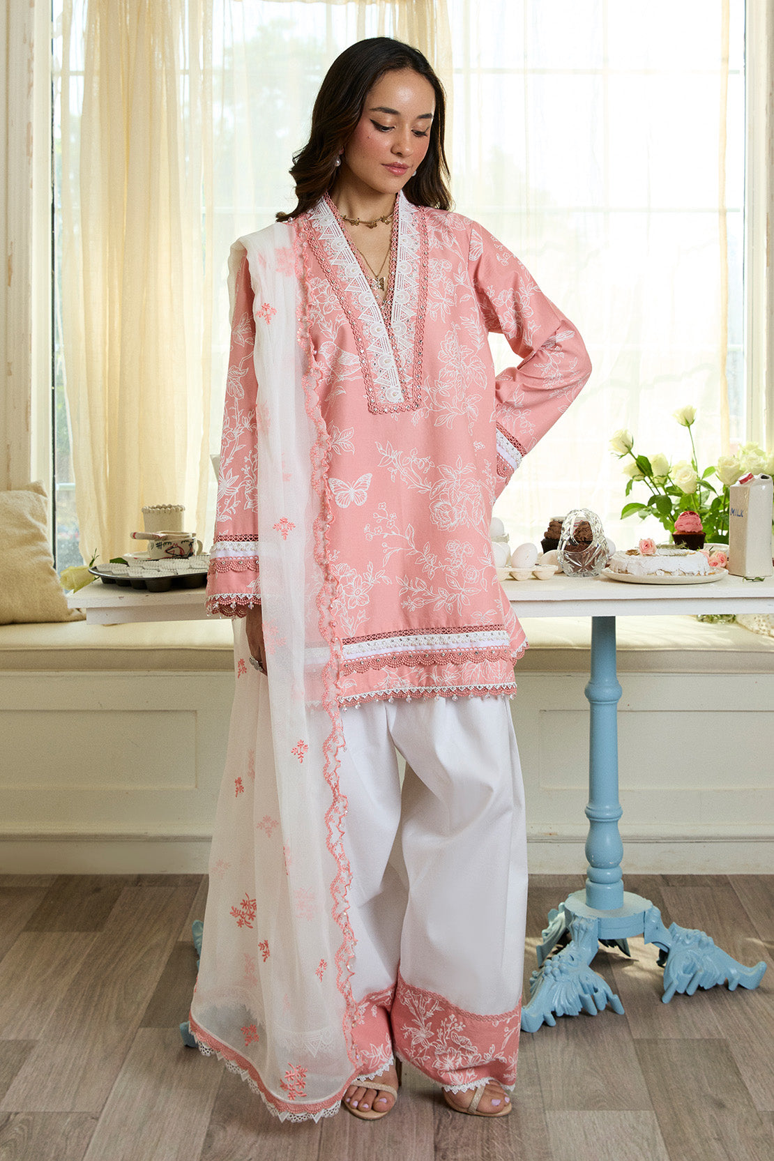 NOORE – 3PC LAWN & CHIFFON LUXURY PRET
