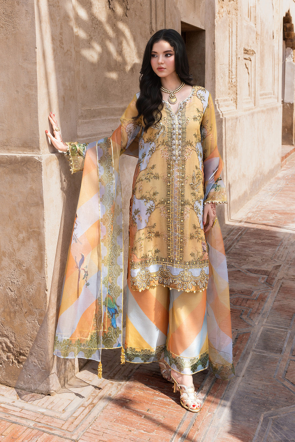 SUROOR – 3PC ORGANZA WEDDING FESTIVE PRET