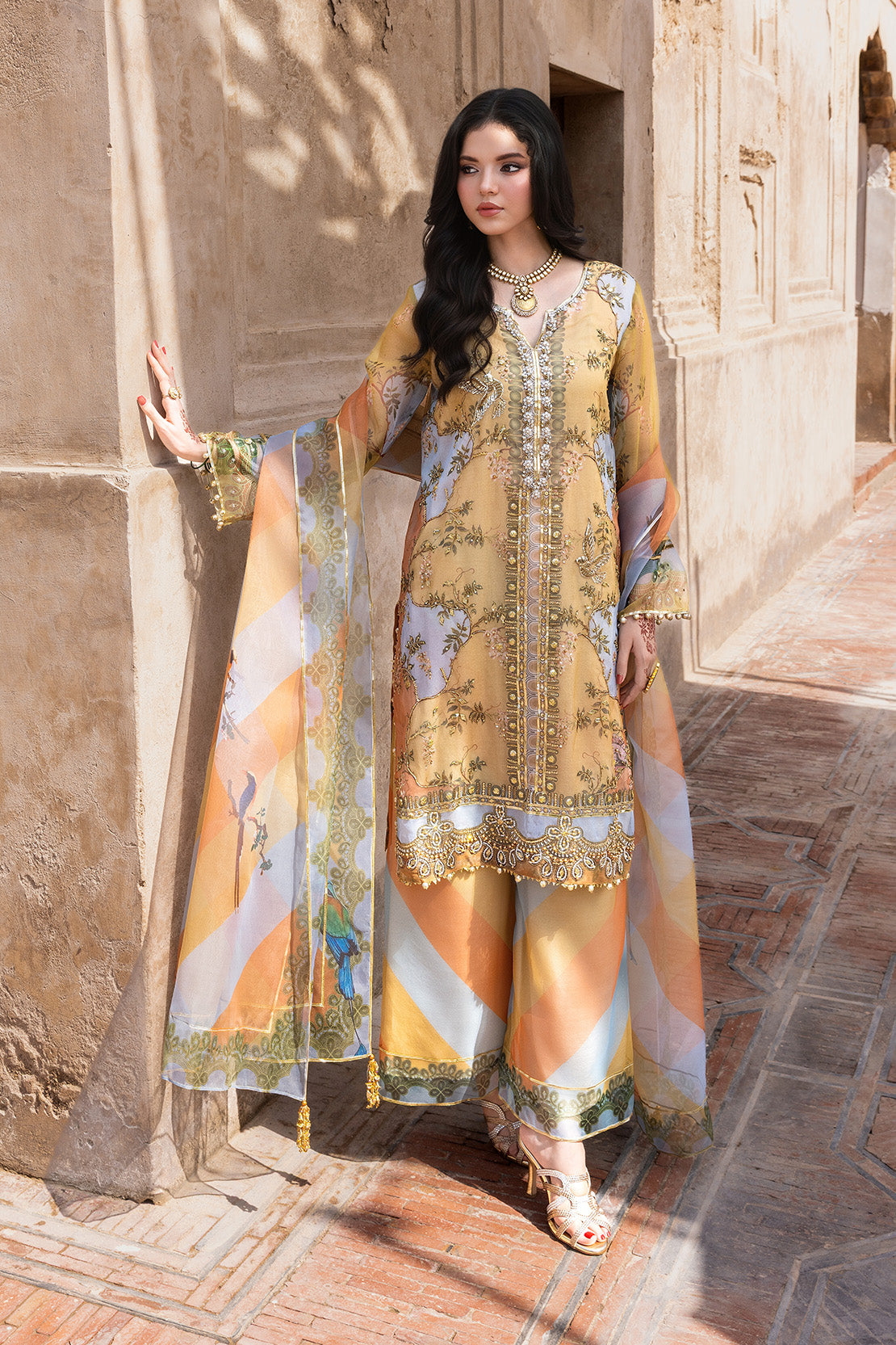SUROOR – 3PC ORGANZA WEDDING FESTIVE PRET