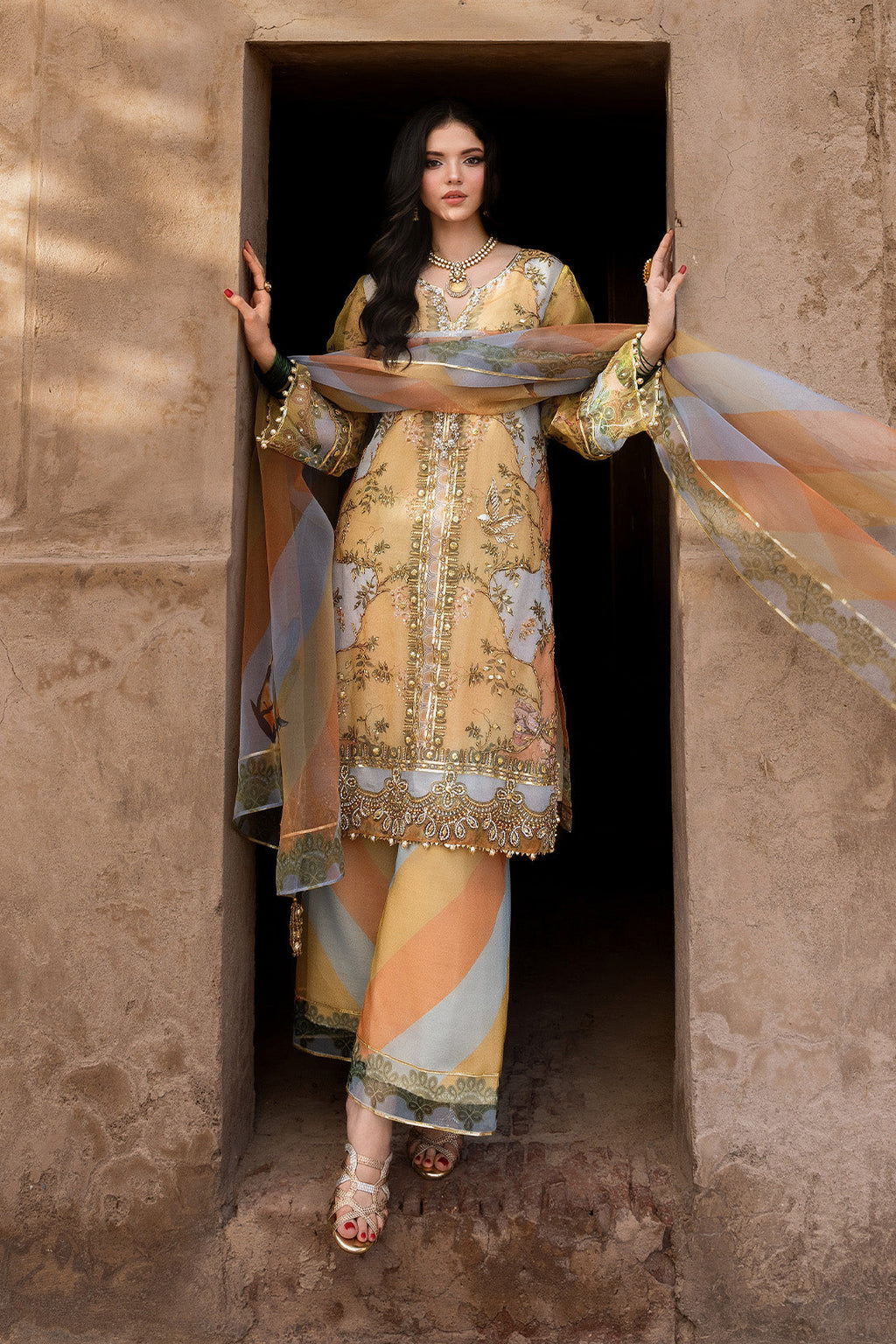SUROOR – 3PC ORGANZA WEDDING FESTIVE PRET