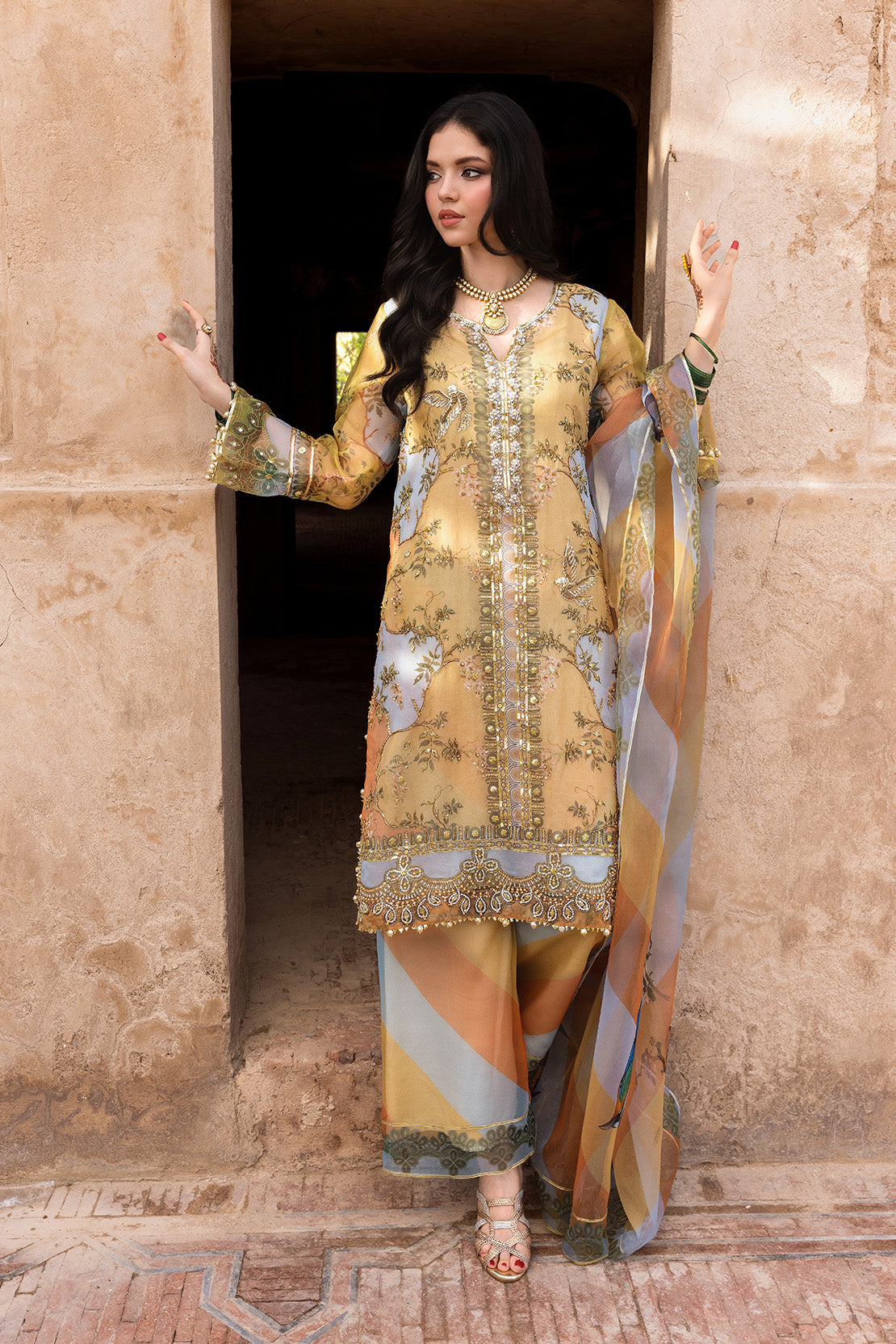 SUROOR – 3PC ORGANZA WEDDING FESTIVE PRET