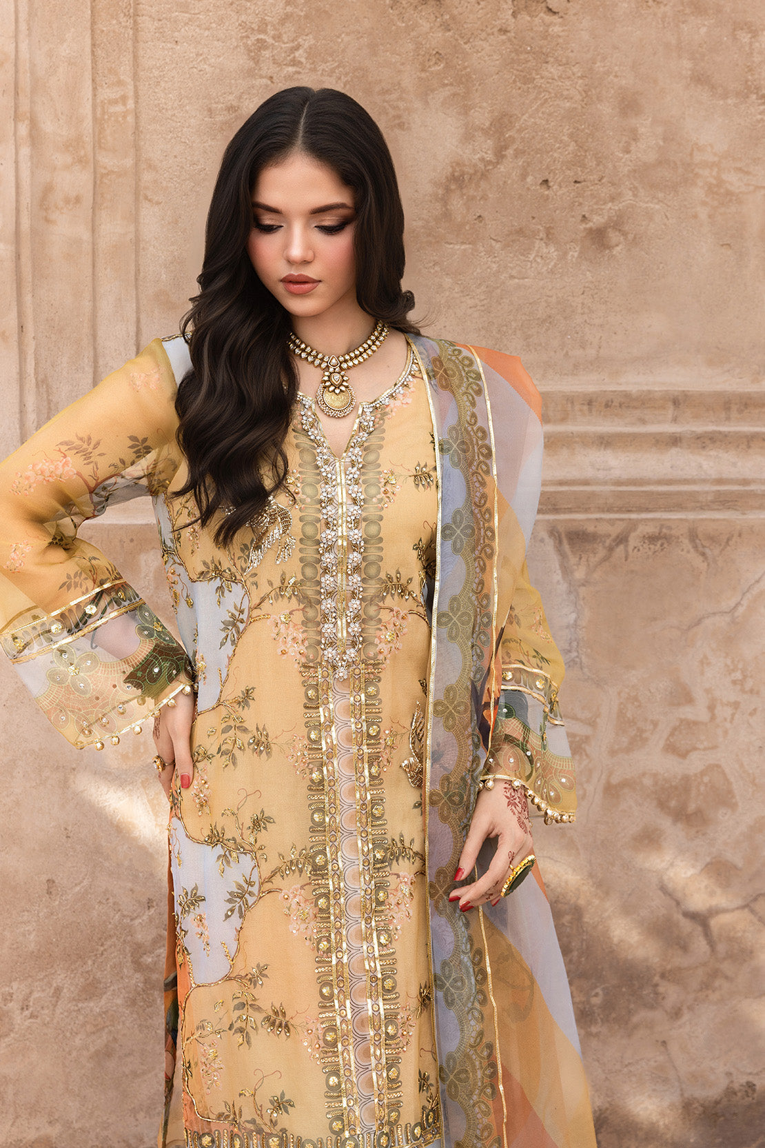 SUROOR – 3PC ORGANZA WEDDING FESTIVE PRET