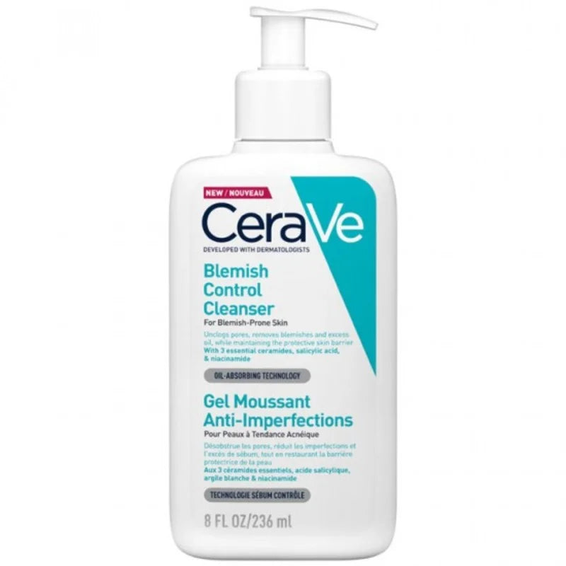CeraVe Blemish Control Cleanser with 2 Percent Salicylic Acid and Niacinamide for Blemish Prone Skin - 236 ml