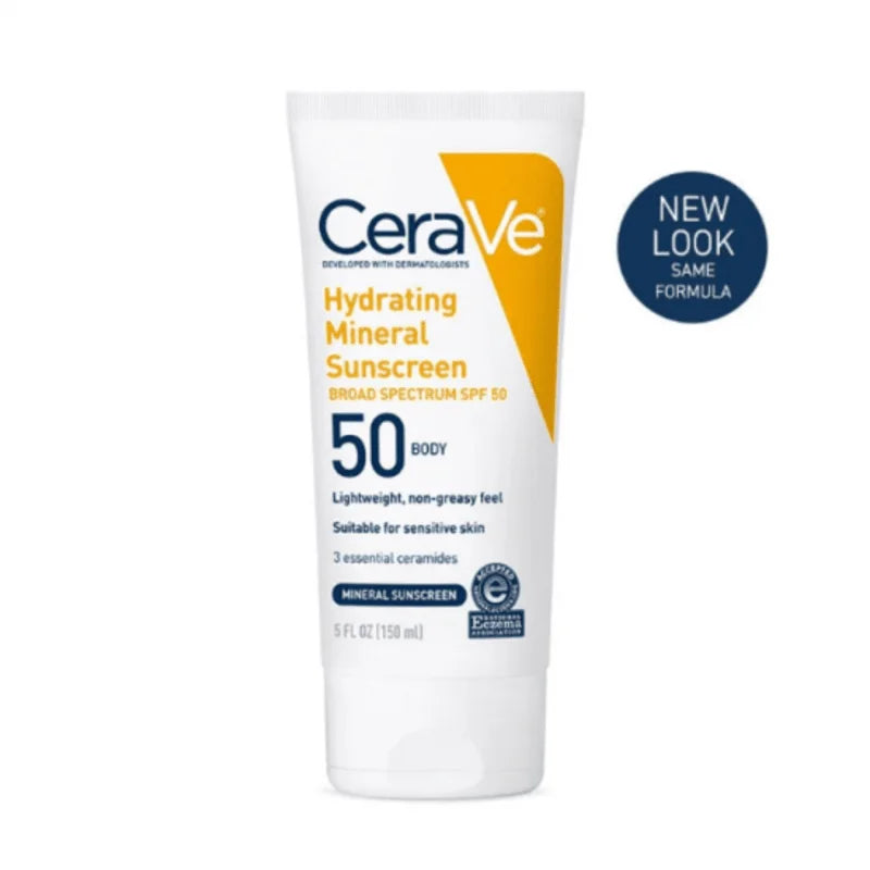 CeraVe Hydrating Mineral Sunscreen Body Lotion SPF 50 - 150 ml