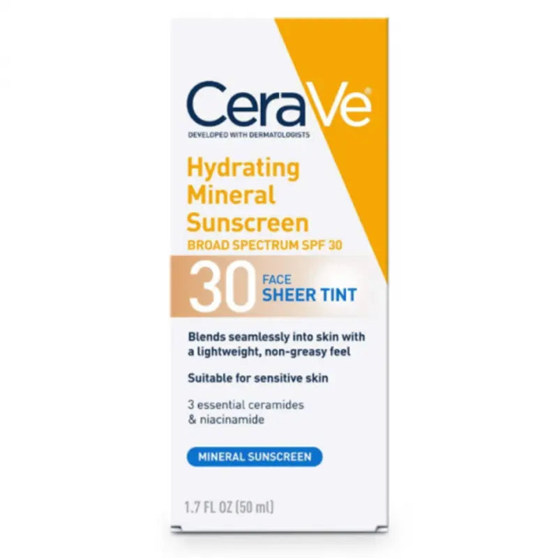 CeraVe Hydrating Mineral Sunscreen Face Sheer Tint SPF 30 - 50ml