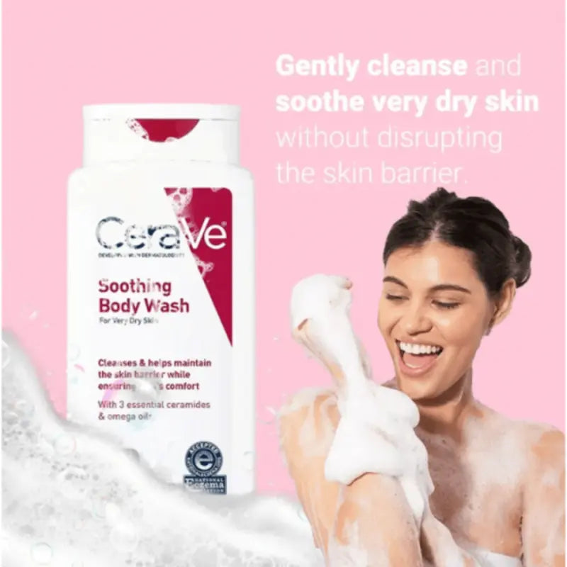CeraVe Soothing Body Wash for Dry Skin - 296ml