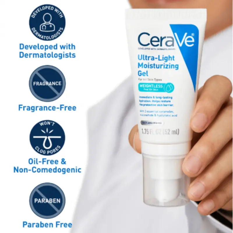 CeraVe Ultra-Light Moisturizing Gel For All Skin Types - 52ml