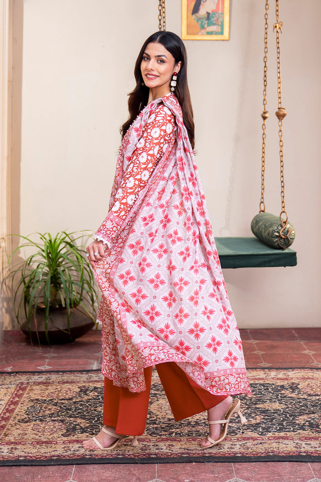 Printed - 2 Pc Lawn Suit (Lawn Dupatta)