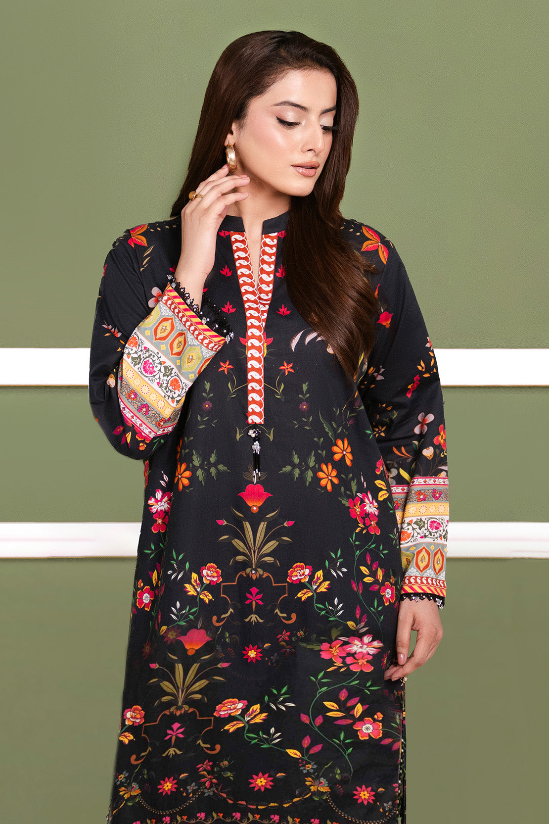 Printed - 2 Pc Cotton Viscose Suit
