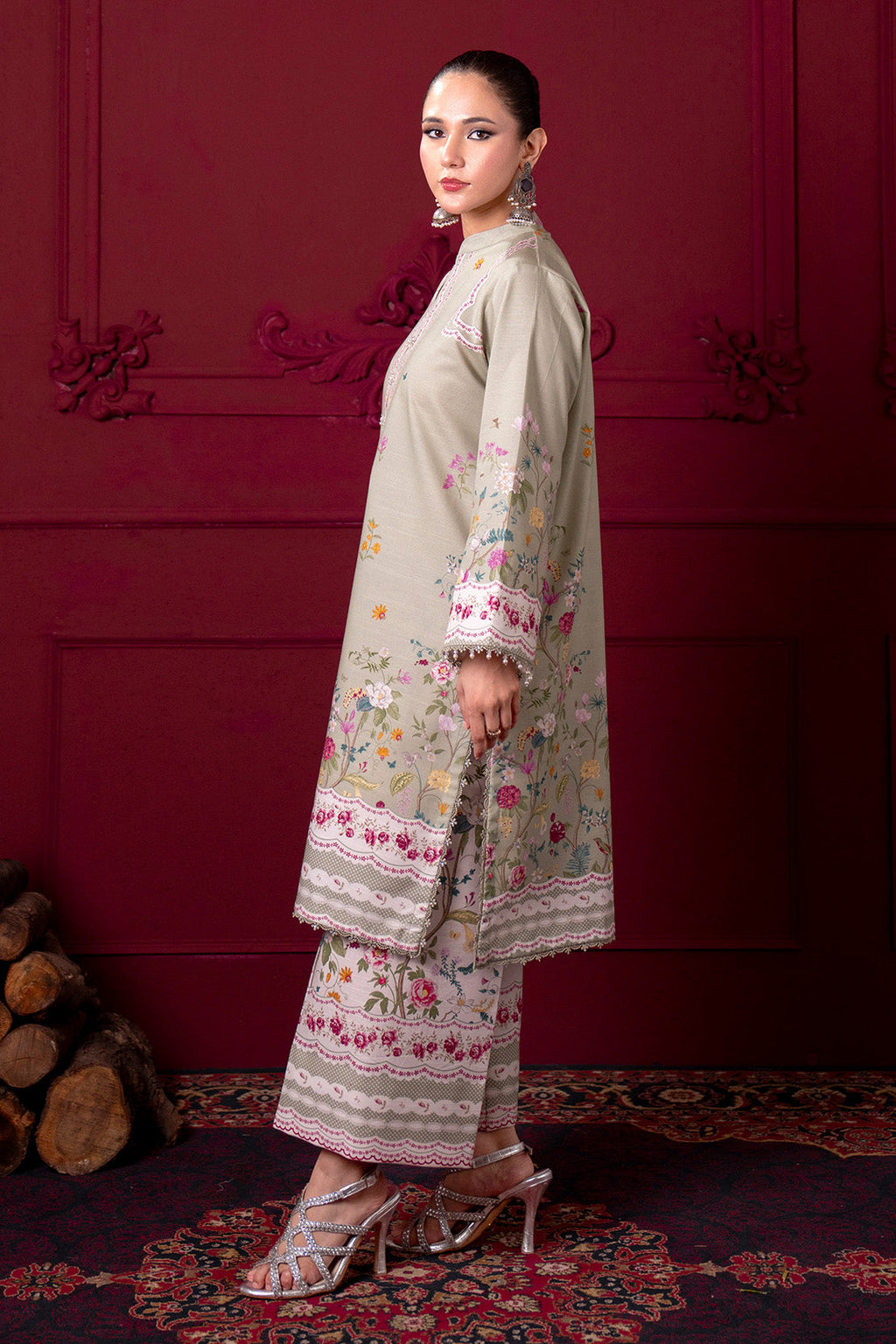 Printed - 2 Pc Karandi Suit