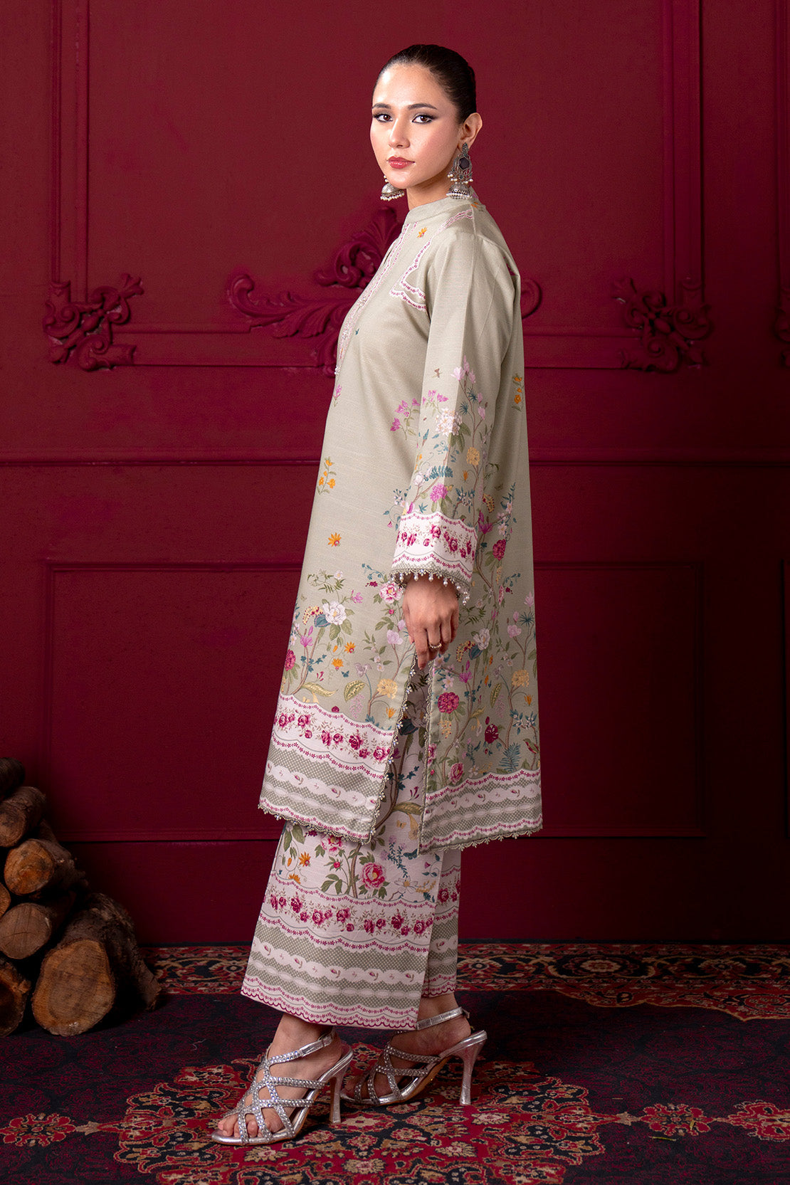 Printed - 2 Pc Karandi Suit