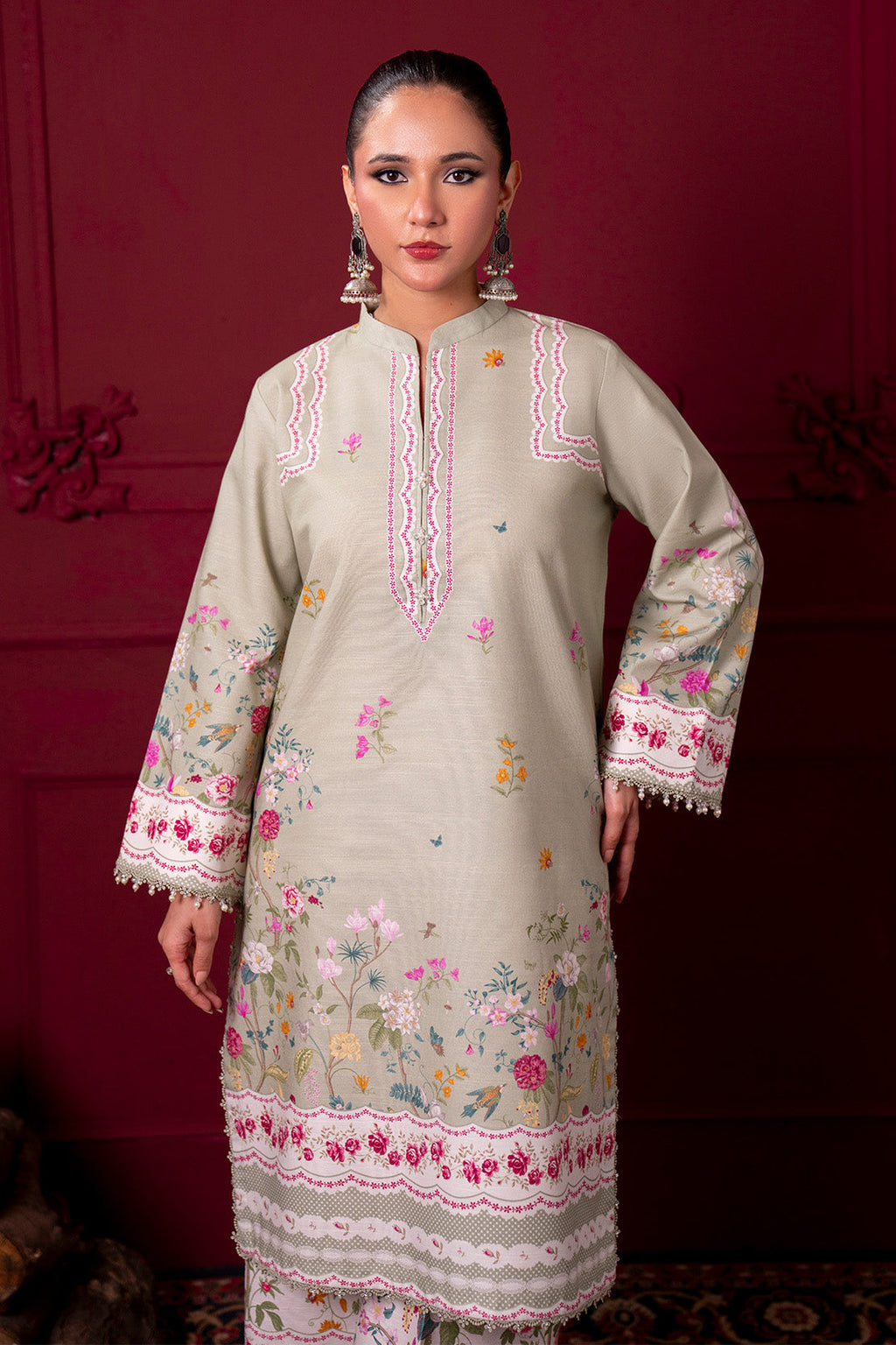 Printed - 2 Pc Karandi Suit