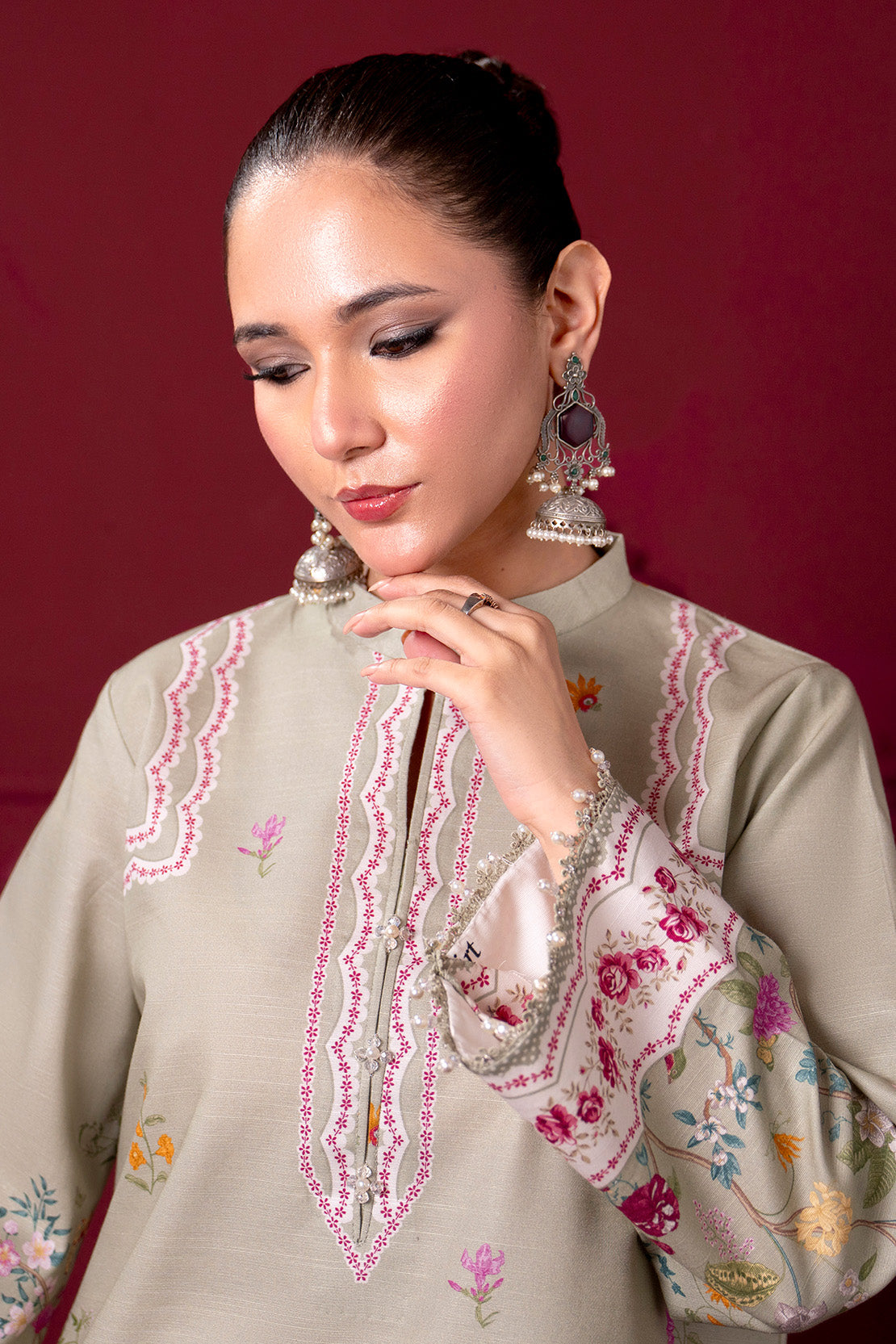 Printed - 2 Pc Karandi Suit